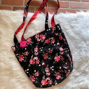 NWT handmade made free floral tote bag